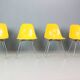 Charles & Ray Eames Set of 4 Yellow "La Fonda" Chairs for Herman Miller, 1960