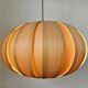 Large Veneer Rare Midcentury Pendant, Denmark, 1960s