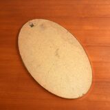 Brass 1960's vintage oval mirror, 36x61cm