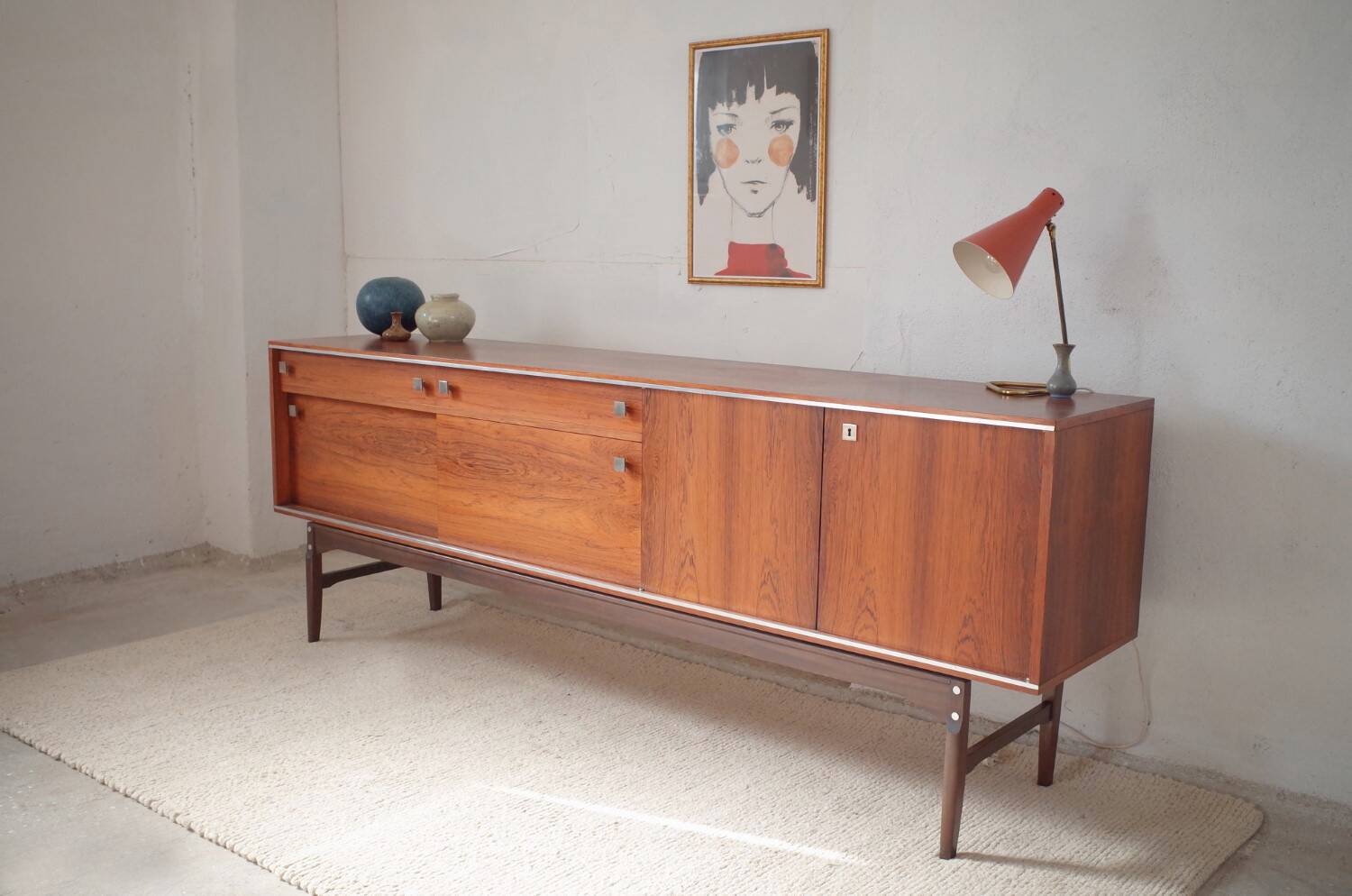 Large Vintage rosewood sideboard, 1960s