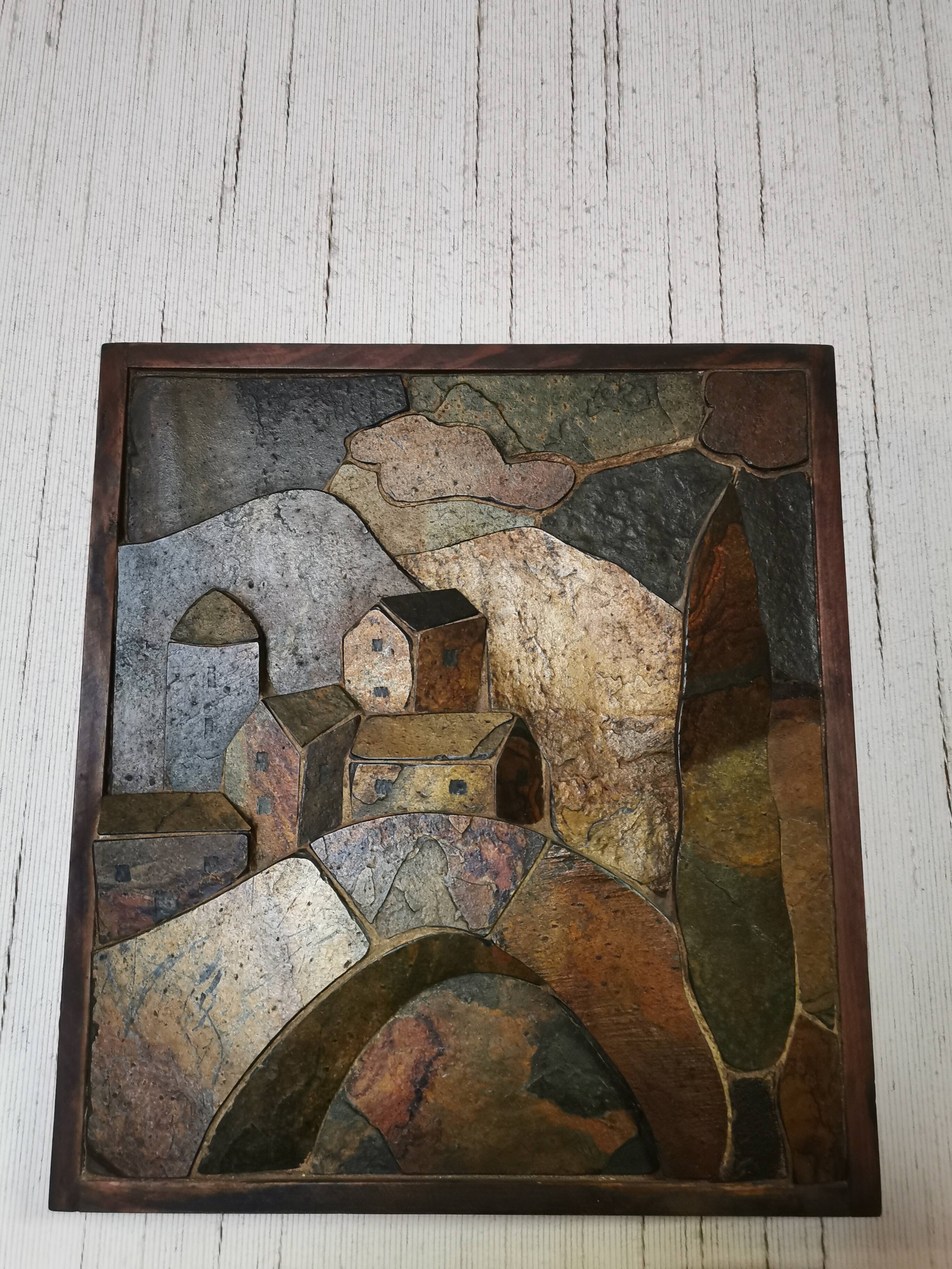 Slate mountain decor frame