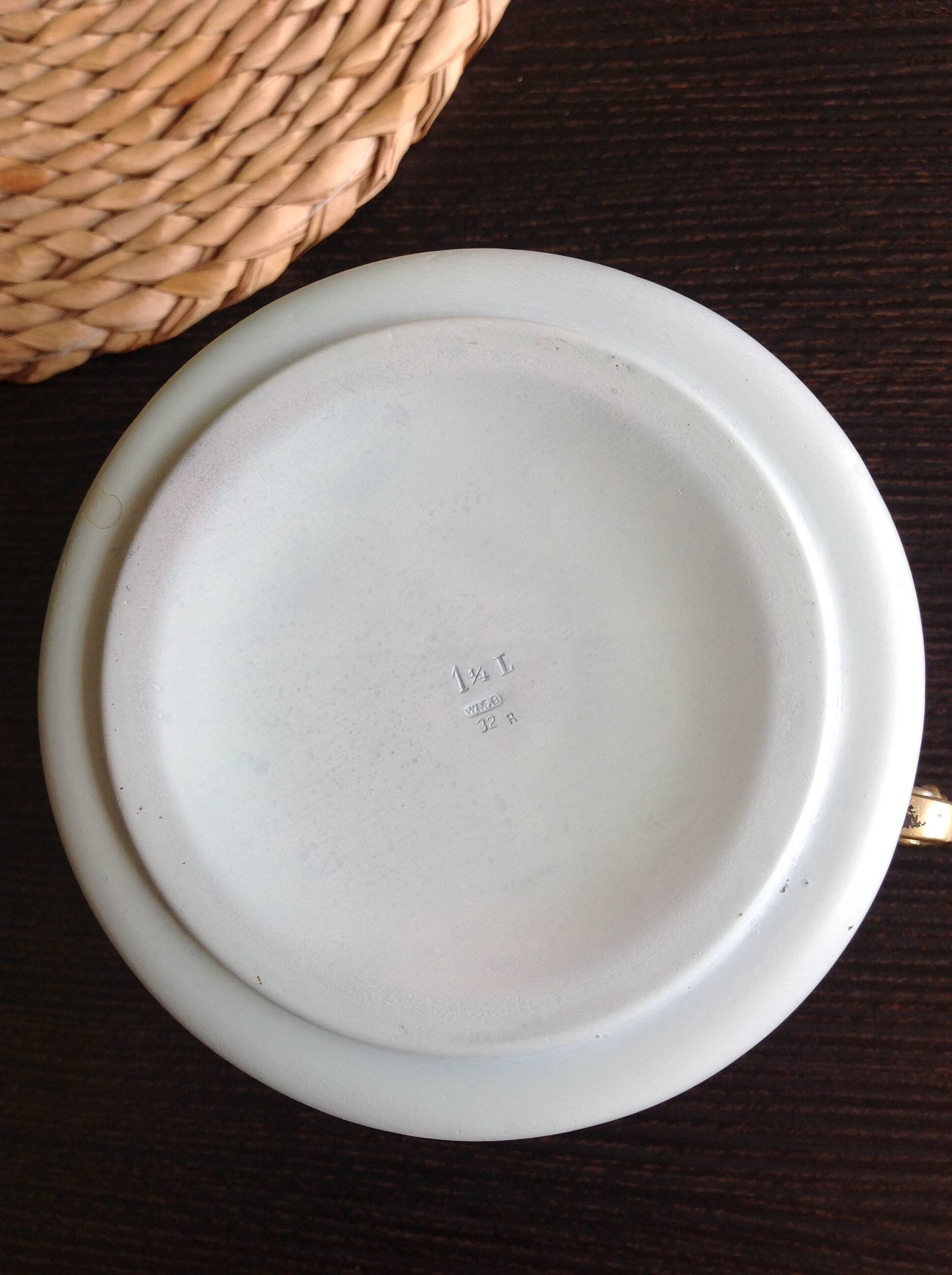 Peppermint and gold "cafetiere" watering can