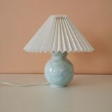 Blue upcycled lamp pleated lampshade