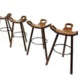 4x brutalist bar stool