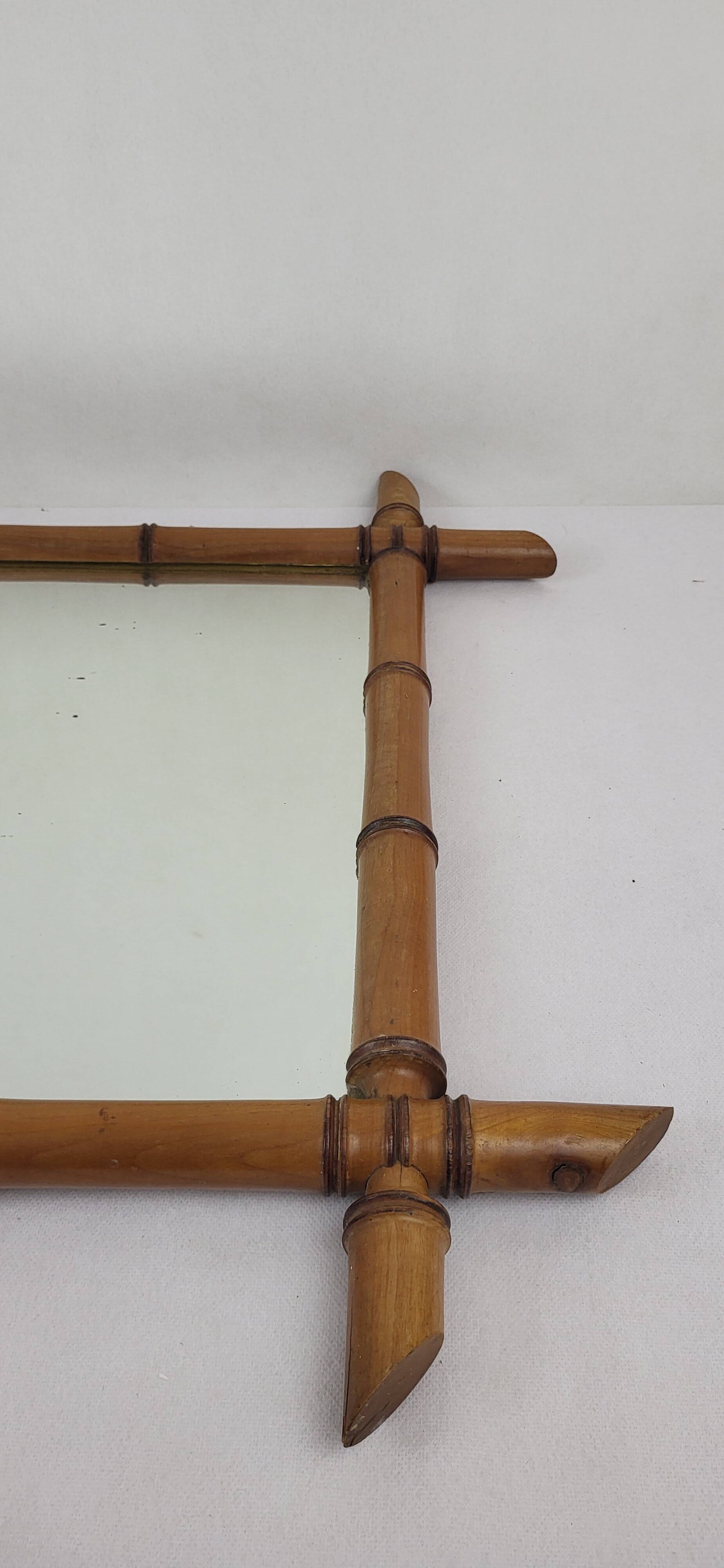 Bamboo mirror 1900 58*74 cm.