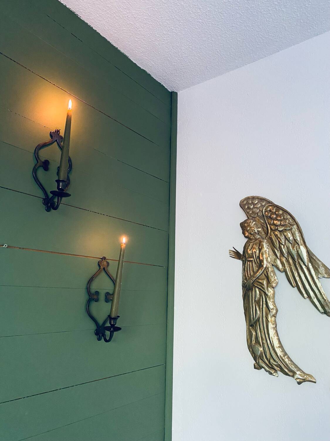 Pair of wall candle holders