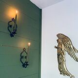 Pair of wall candle holders