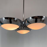 Rare Chrome-Plated Functionalist Chandelier by Zukov, 1940s