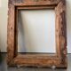 Antique handcarved frame   solid wood 33.5  x 29 cm  opening measurements 23.5 cm x 19 cm cedar wood