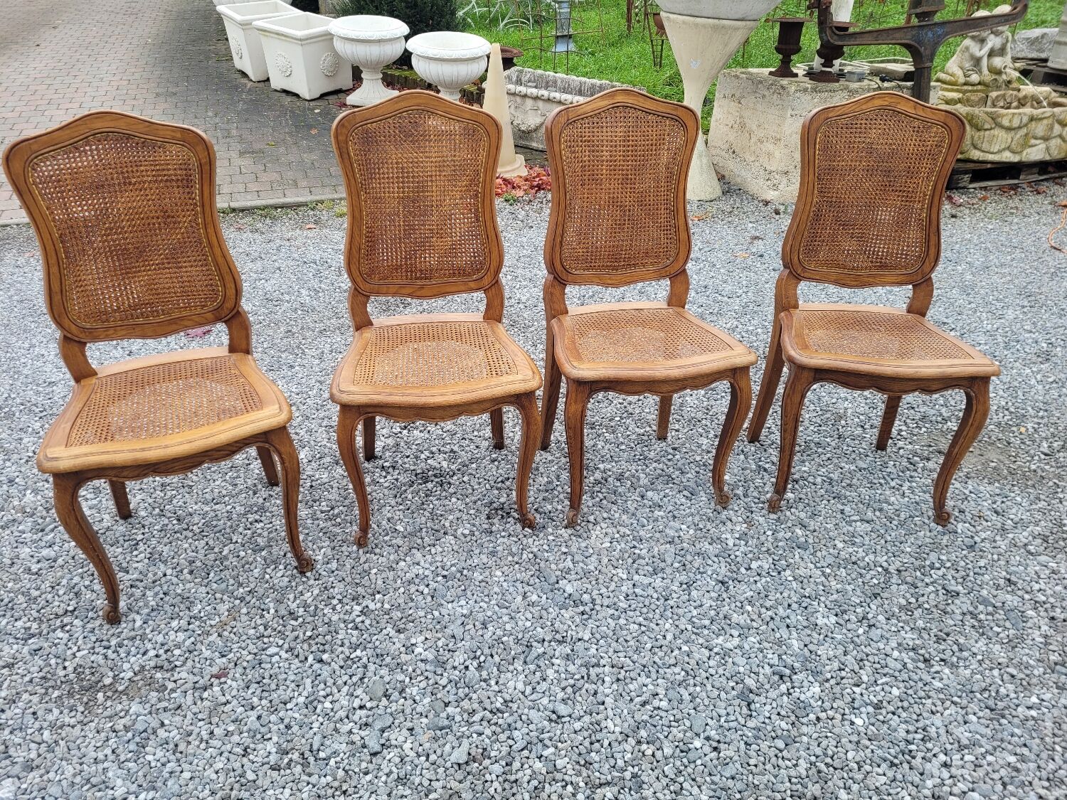 4 Louis XV style chairs cannée