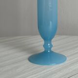 Blue opaline glass vase