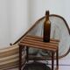 Folding wooden stool