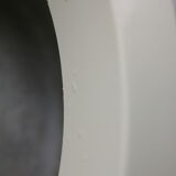 Important cylindrical planter in cream lacquered fiberglass, circa 1970