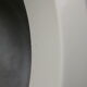 Important cylindrical planter in cream lacquered fiberglass, circa 1970