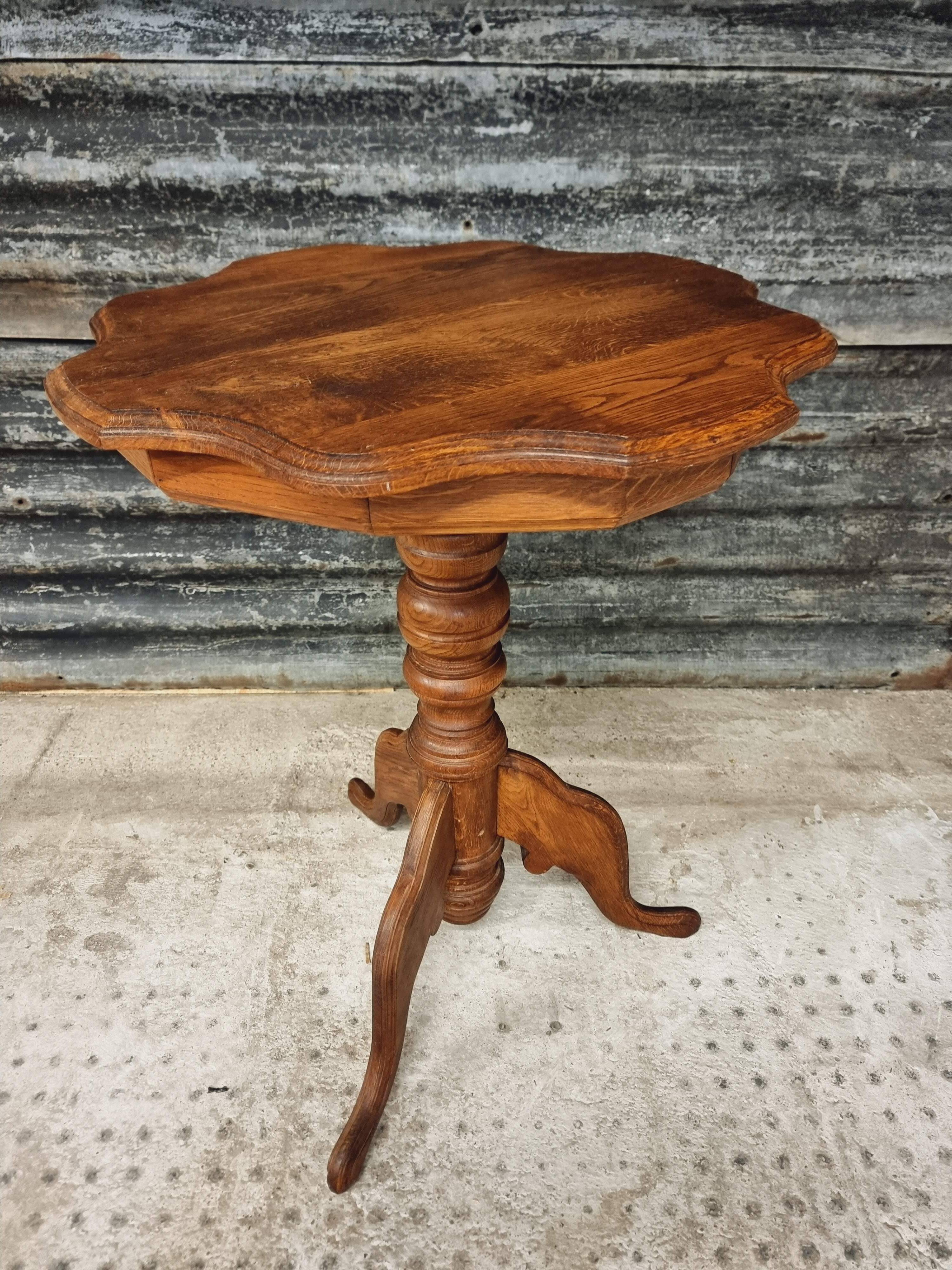 Antique table wine table plant table side table oak