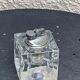 1970 glass and metal refillable table lighter