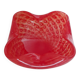 Red bullicante Murano glass catchall signed
