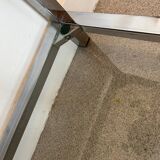 Vintage glass and chrome console coffee table