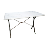 Marble and cast iron bistro table