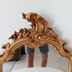 Vintage rococo mirror in gilded resin