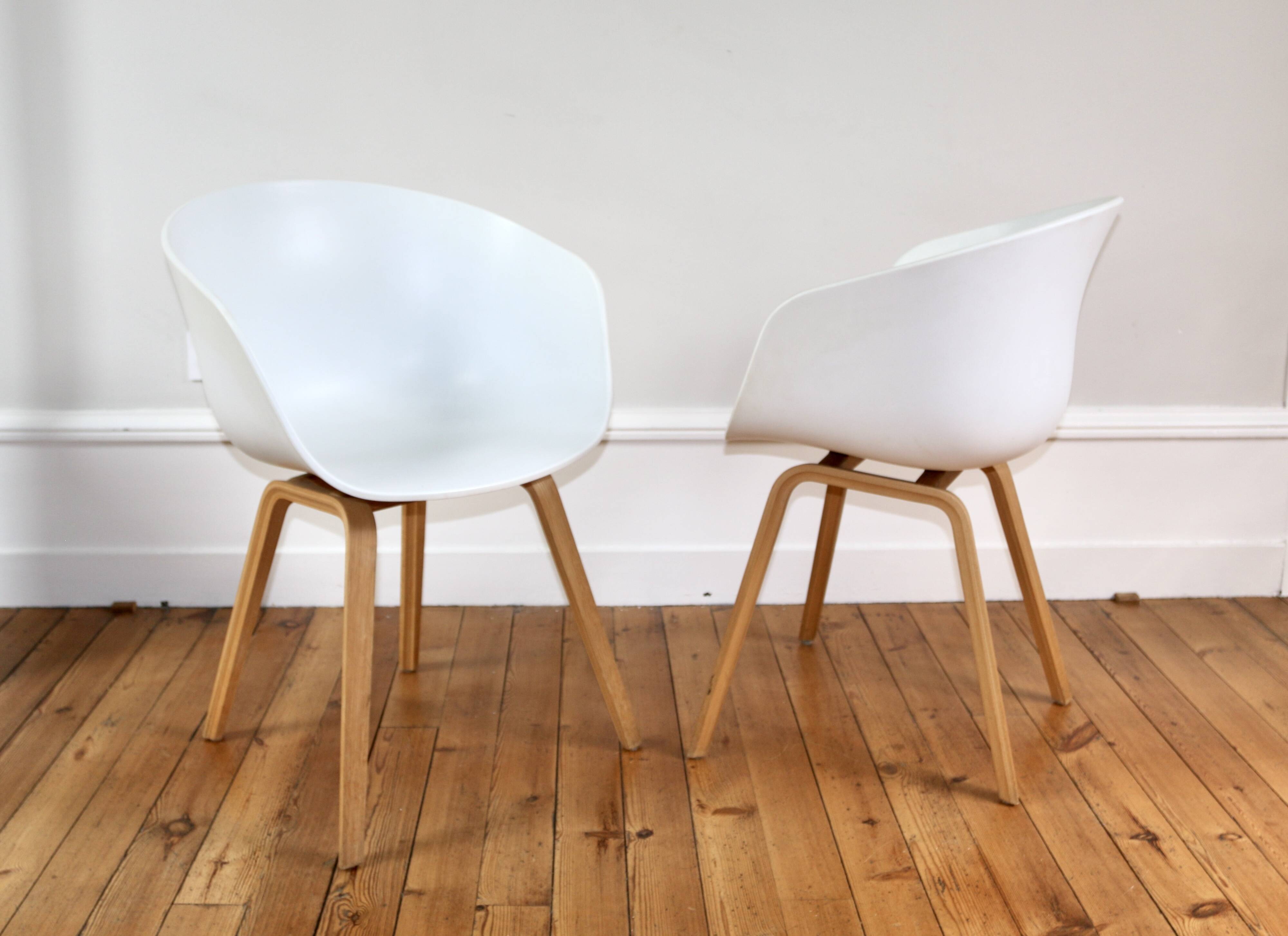 4 fauteuil scandinave Hay "about a chair" blanc