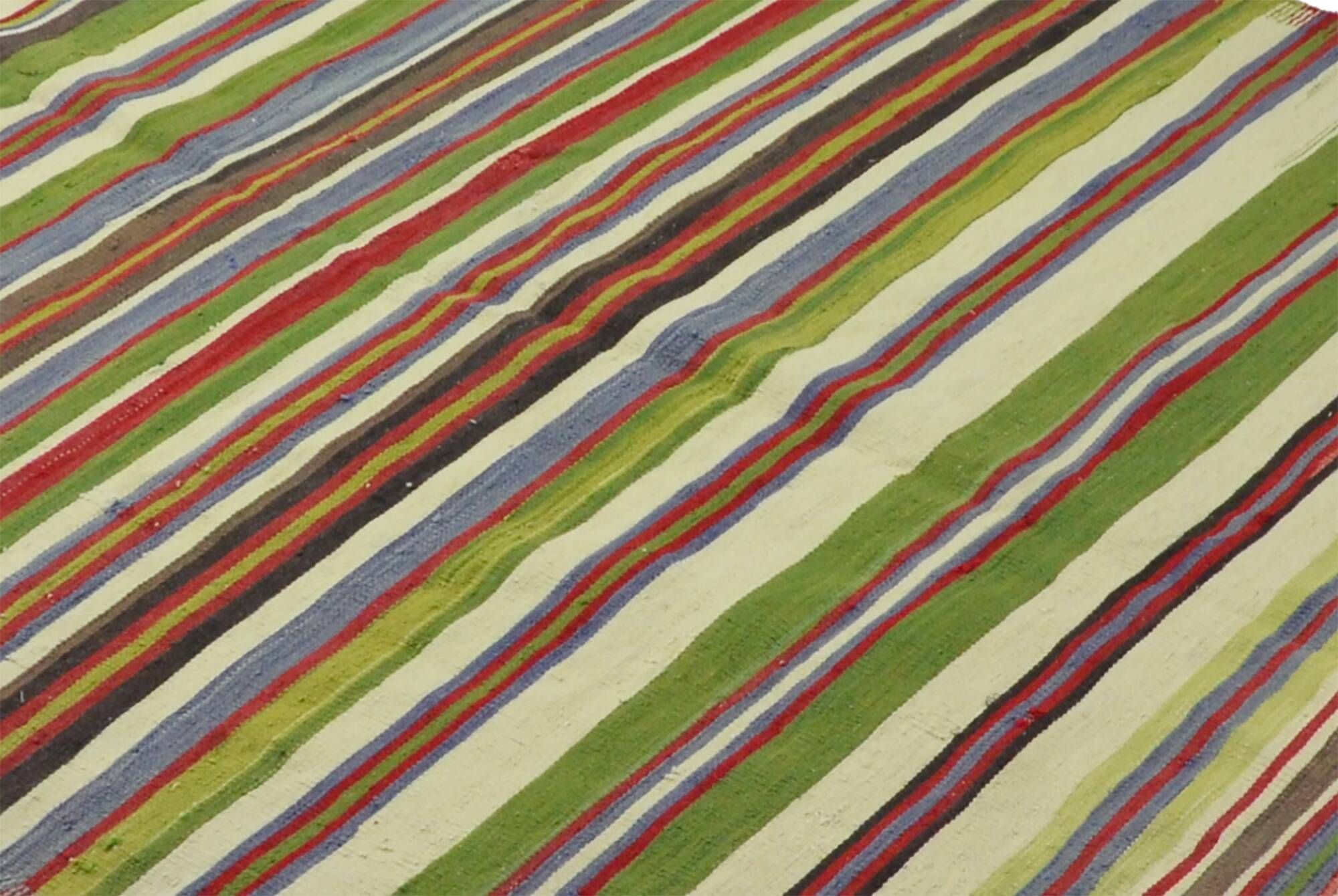 Vintage Striped Turkish Kilim Rug 170x345 cm Handmade Wool