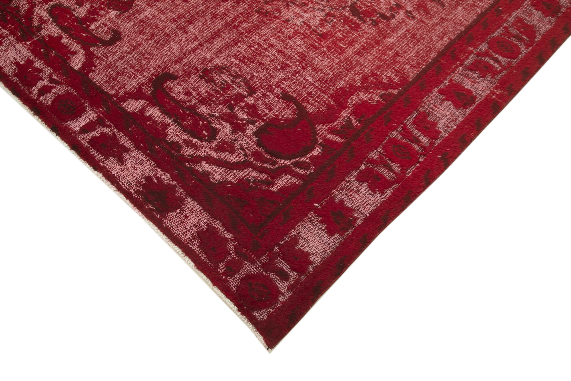 Handmade antique turkish 1980s 179 cm x 286 cm red carpet