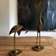 Vintage brass heron duo