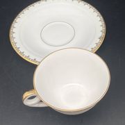 Service à thé/café porcelaine de Limoges blanche et dorure – MPM0724SV1