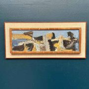Swedish Oil on Panel – “Bird Movement” by Calle Johansson – Vintage