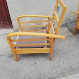 Pair of armchairs year 50 adjustable back
