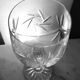 Set of 12 cut crystal wine glasses