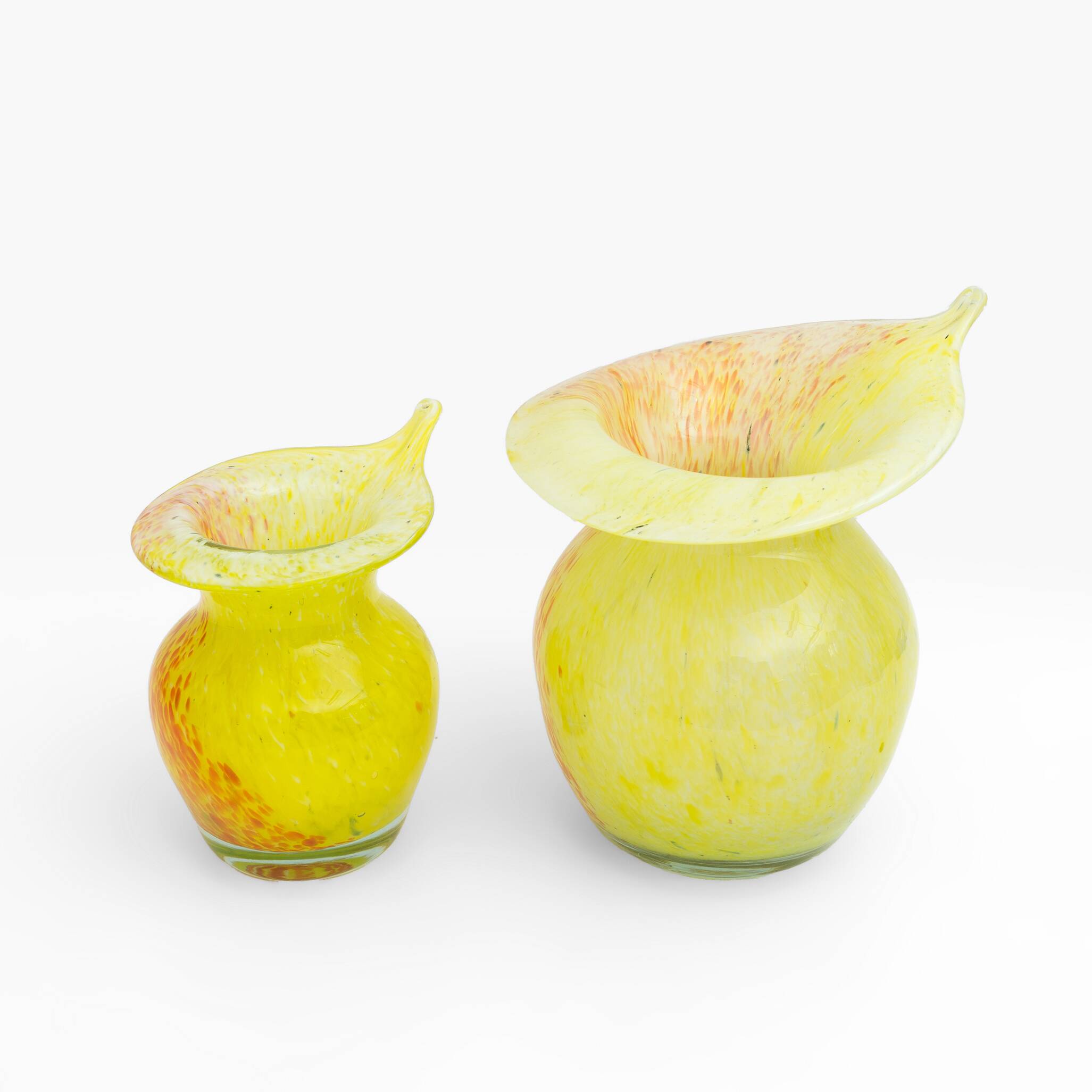 Pair of Murano Glass Vases - Calle - 90's - Made in Italy