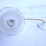 Holophane pendant light/glass lampshade - retro atmosphere guaranteed - 1940 - vintage