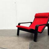 Mid-century modern Pulkka lounge chair by Ilmari Lappalainen for Asko, Finland, 1960s.
