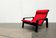 Mid-century modern Pulkka lounge chair by Ilmari Lappalainen for Asko, Finland, 1960s.