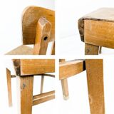 Chaise vintage Frankfurter en bois massif Mid-Century design classique pour