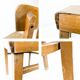 Chaise vintage Frankfurter en bois massif Mid-Century design classique pour