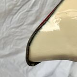 Vintage pitcher or jug in beige enamelled sheet metal