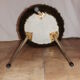 Stool in 1960/1970 vintage green rug