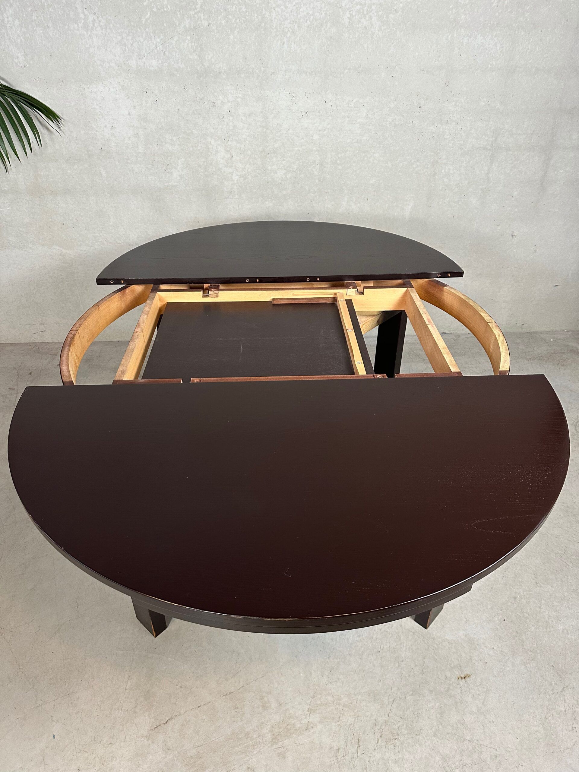 Adjustable vintage dining table (round/oval) – 1970s