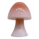 Peil & Putzer pink glass mushroom table lamp, 1970s