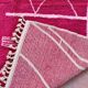 Tapis Beni Ouarain en laine rose