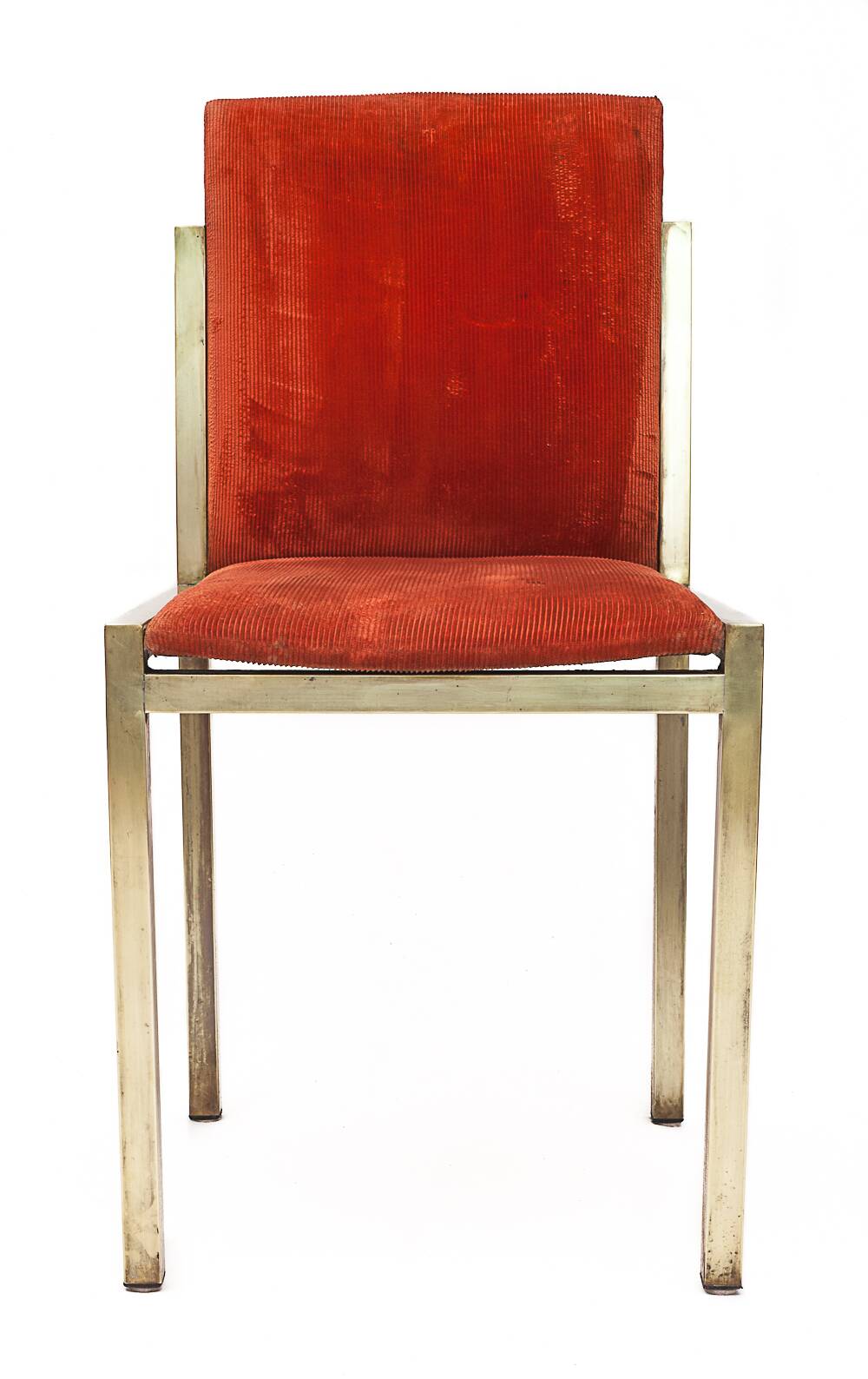 4 Italian brass chairs