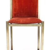 4 Italian brass chairs