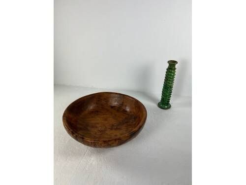Large plate made of thuya root, Morocco, 1980s, Ø70 cm