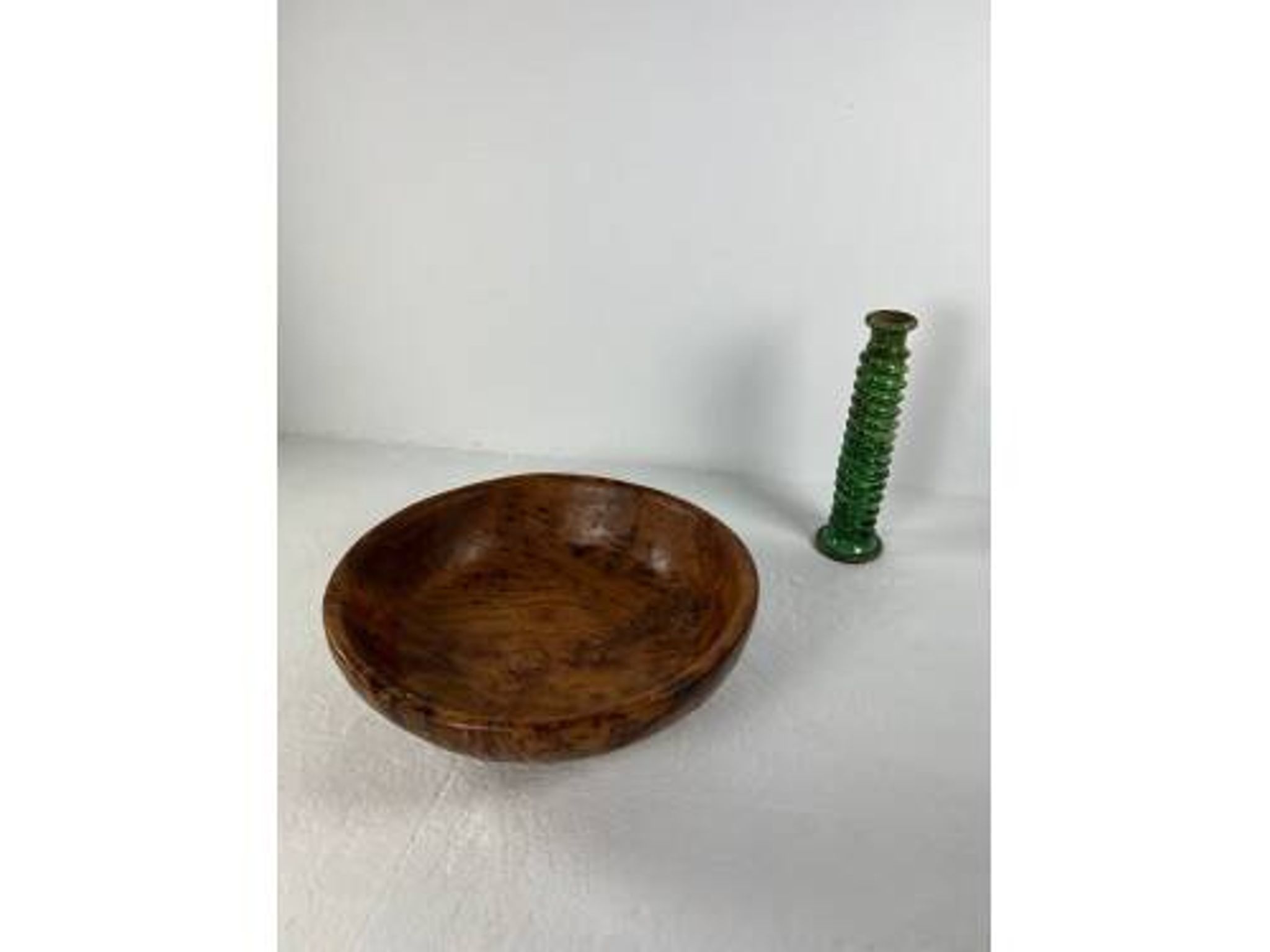 Grand plat en racine de thuya, Maroc, années 80, Ø70 cm
