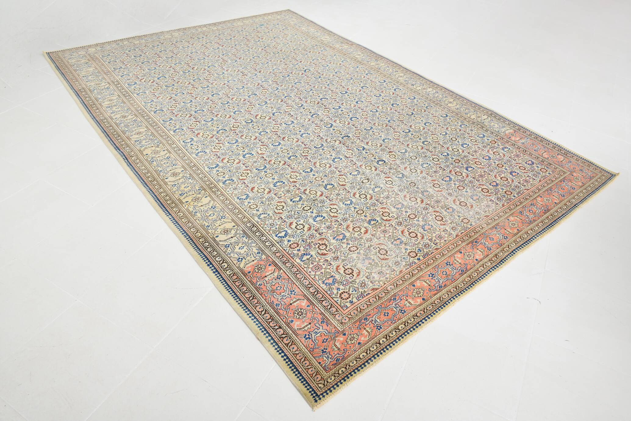 8x12 Classic Vintage Persian Rug, Warm Earth Tones Rug, 240x351 Cm