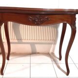 Small flat desk, louis xv cherry wood table, restored