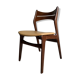 Chaise scandinave Erik Buch en teck et cuir